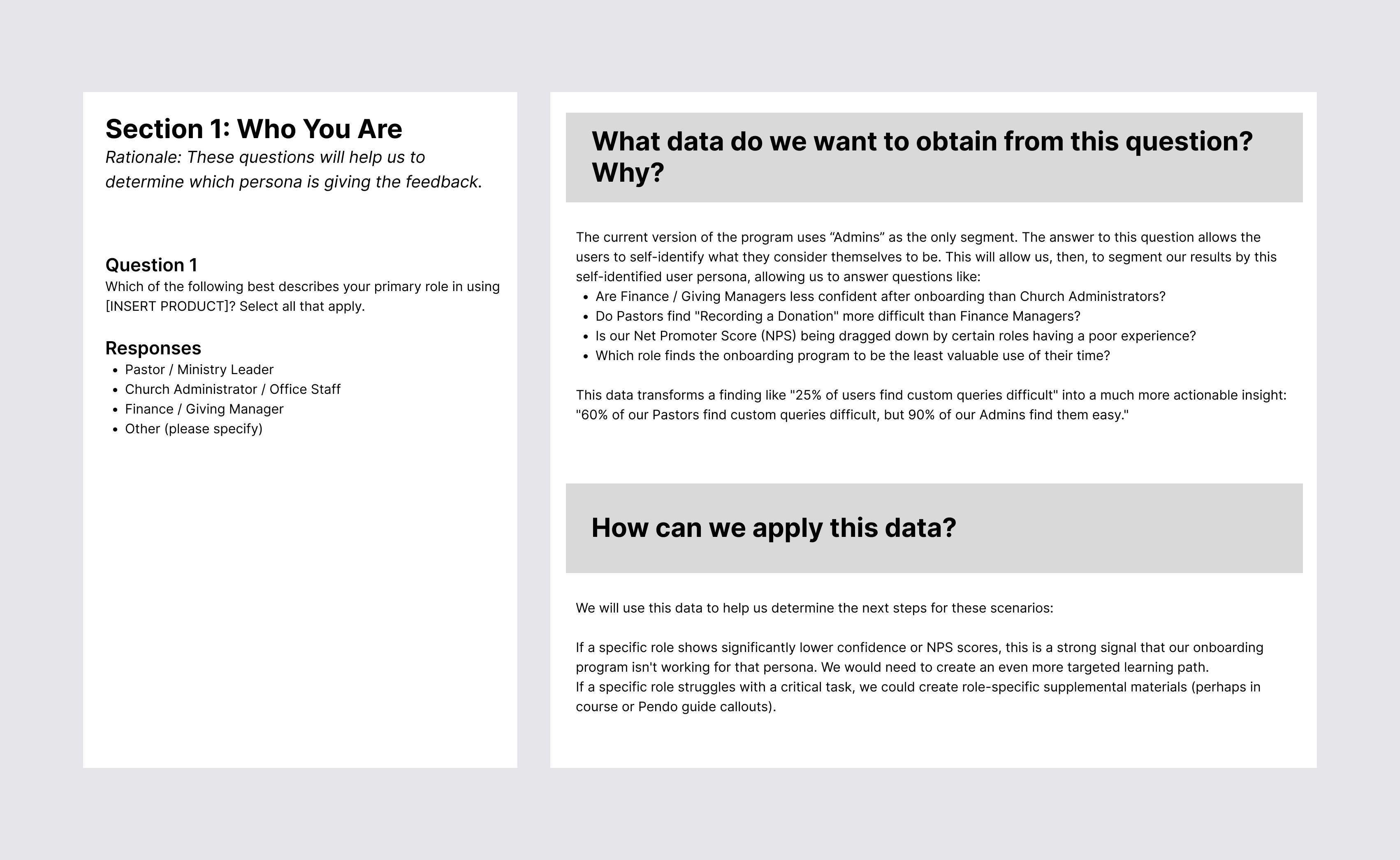 Strategic Onboarding Survey Framework - Question 1